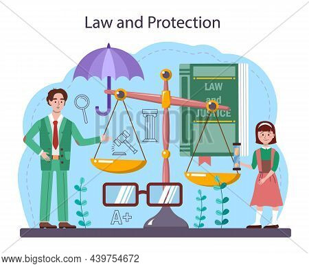 Law Class Concept. Punishment And Judgement Education. Jurisprudence