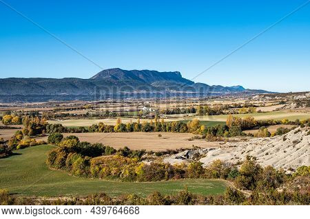 Landscape View At Larres Near The Town Of Sabinanigo, Province Of Huesca, Aragon, Spain