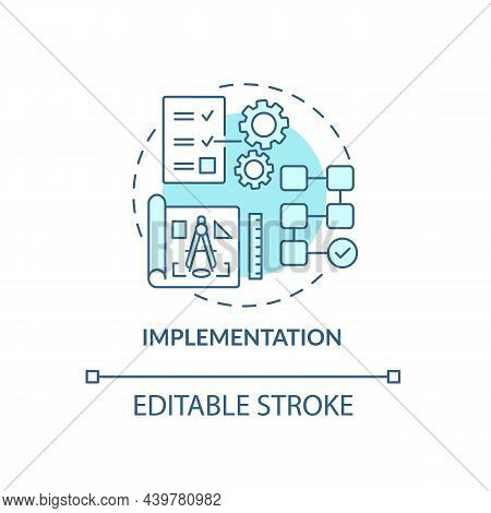 Realization Concept Icon. Innovative Technology Adoption. Plan Fulfillment. Project Execution Abstra