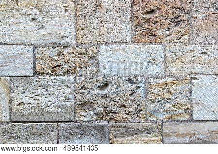 Wall Made Of Natural Stones As A Background