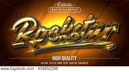 Editable Text Style Effect - Rockstar Text Style Theme. Graphic Design Element.