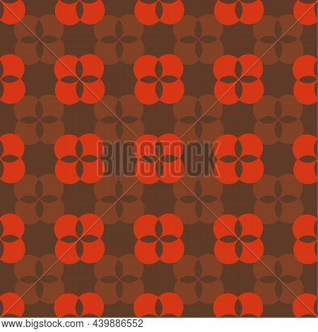 Retro Red And Brown Pattern Seamless Repeat