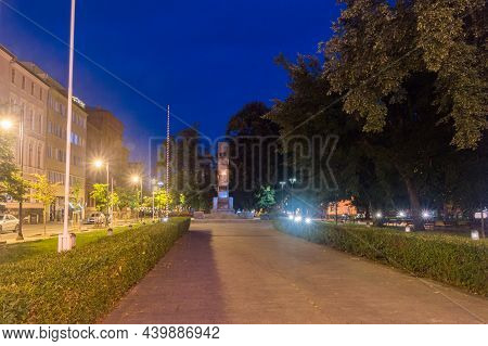 Bydgoszcz, Poland - July 25, 2021: Freedom Monument (polish: Pomnik Wolnosci), Monument Commemoratin