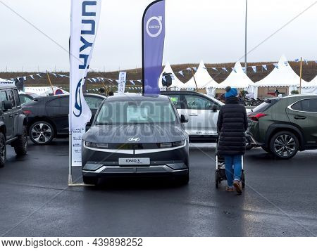 Vendenheim, France - Nov 14, 2021: Multiple Electric Cars Presentation Hyundai Ioniq 5, Mini, Jaguar