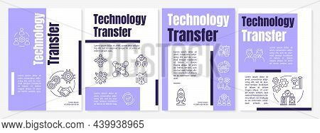 Technology Dissemination Brochure Template. Sharing Experience. Flyer, Booklet, Leaflet Print, Cover