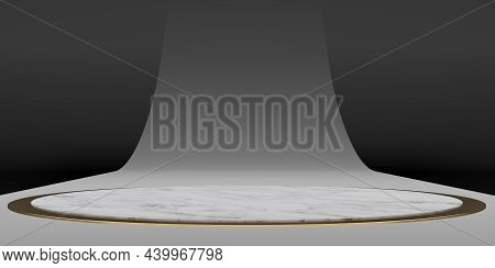 Minimalist Concept Circle Stage Simple Circle Pallet Dark Zen Concept Stage Abstract Base Background