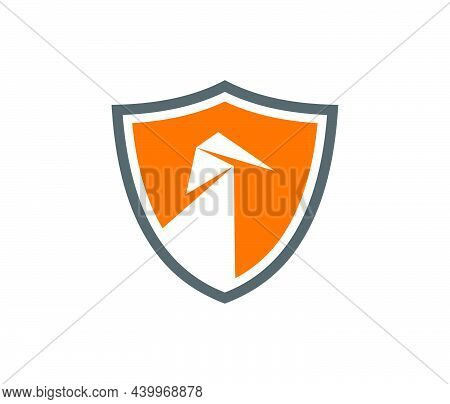A Vector Illustration Logo Of Eagle And Shield Origami Style Jutsu