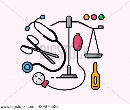 The Illustration Icon For Medical Malpractice, Also Known As Professional Negligence. Medical Malpra