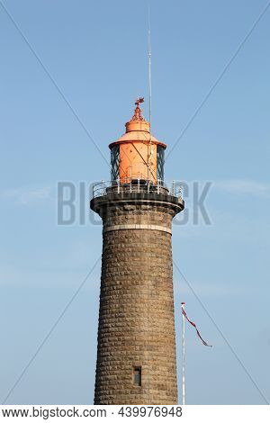 View Of The Fornaes Lighthouse In Grenaa, Denmark