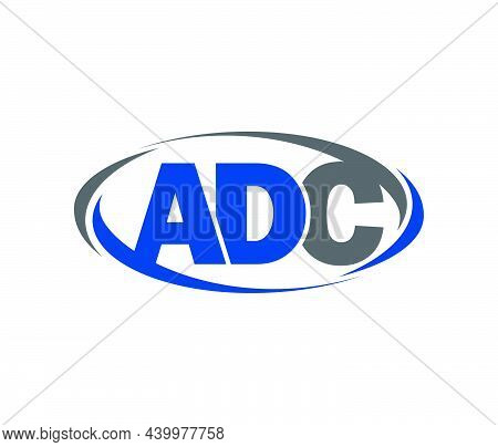 A Vector Illustration Set Of Adc Monogram Initial Logo