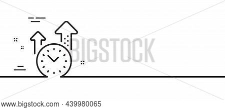 Time Management Line Icon. Clock Sign. Watch Symbol. Minimal Line Illustration Background. Time Mana