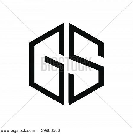 A Vector Illustration Of Gs Monogram Initial Logo