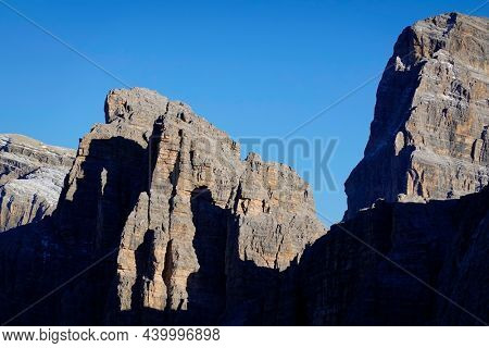 Mountain peaks of the Sexten or Sesto Dolomites, Trentino-Alto Adige, Italy, Europe.
