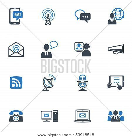 Communication Icons Set 1 - Blue Series