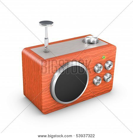 3D vintage touch radio receiver