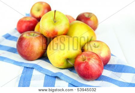Juicy apples isolated on white