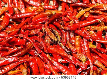 Red Chili peppers close up