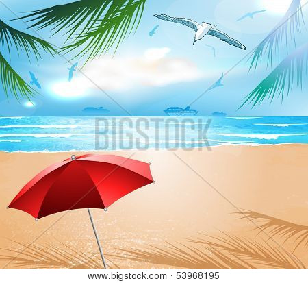 empty idyllic tropical sand beach