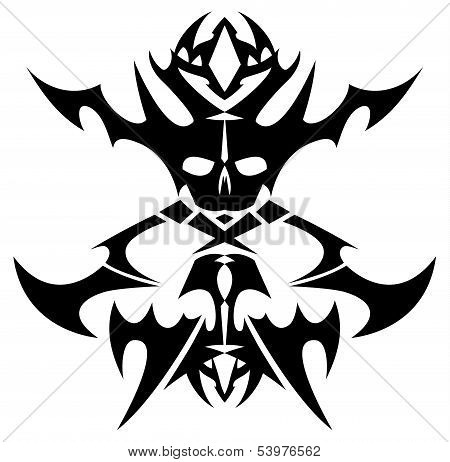 Scary tribal skull
