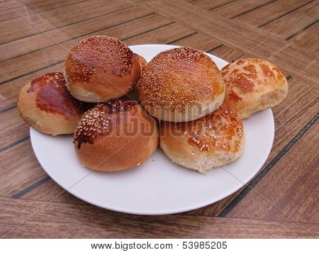 Fragrant Bun On A Plate
