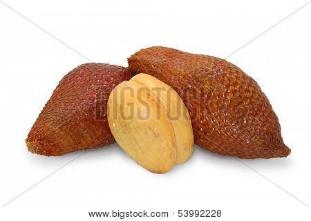 Salak fruit  isolated on white background