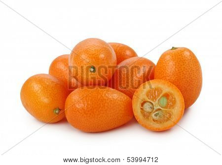 Cumquat isolated on white background
