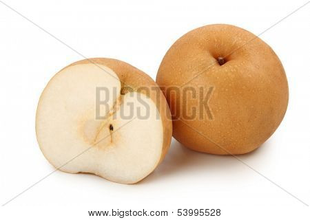 Nashi pears isolated on white background