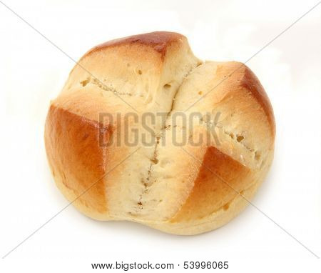 Traditional austrian easter bread pinze isolated on white background
