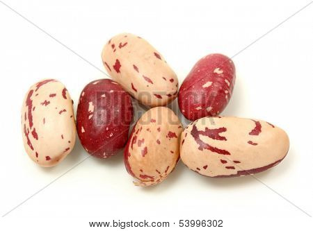 Rosecoco bean isolated on white background.Macro shot.
