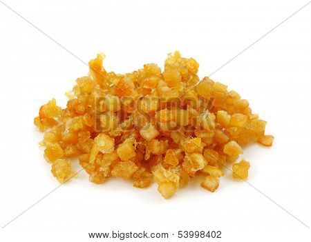  Candied fruit peel -Orangeat isolated on white background