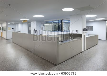 BARCELONA, CATALONIA/SPAIN - CIRCA 2011: Valle Hebron hospital room with all sanitary equipment