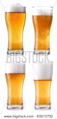 Glass of fresh beer