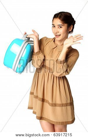 The Smiling Woman And Briefcase