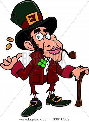 Leprechaun presenting.