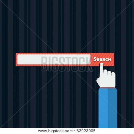 Search Bar Browser In Flat