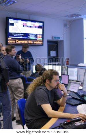 Sala de controlo do CERN ATLAS experiment