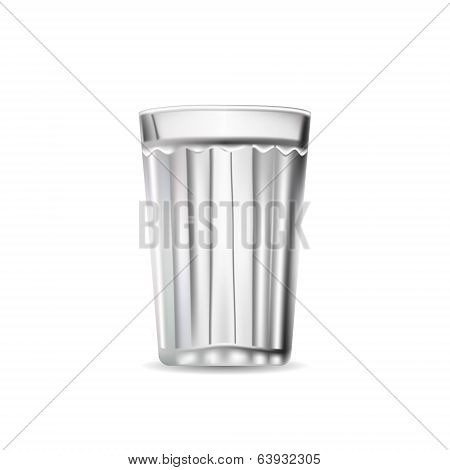 Facet Glass. Tumbler isolated. Vector