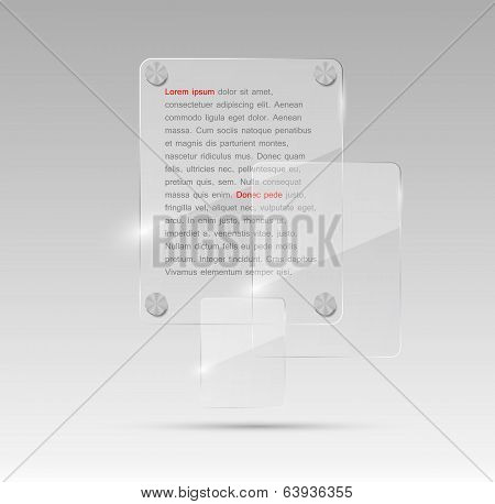Realistic Glass Frames. Vector Illustration