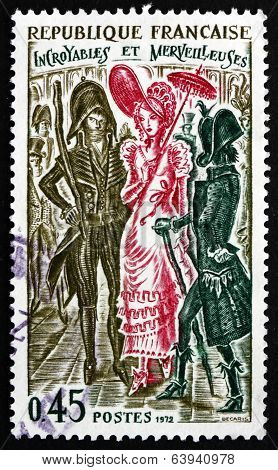 Postage Stamp France 1972 Incroyables And Merveilleuses