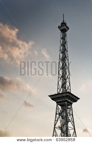 shot of the Funkturm at the exhibition ground ICC in Berlin, Germany