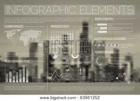 White transparent Vector set of Infographic elements for your documents and reports
