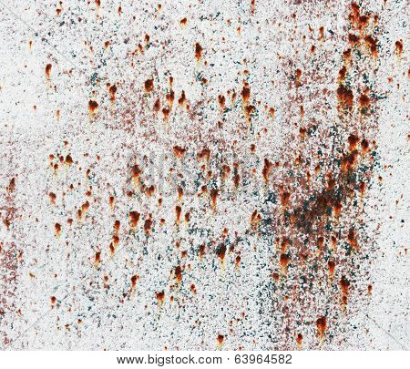 Old rusty white metallic background.
