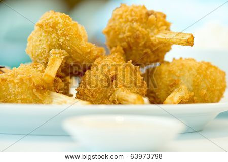 Sugar Cane Skewered Fried Minced Shrimps Or Chao Tom - Vietnamese Food