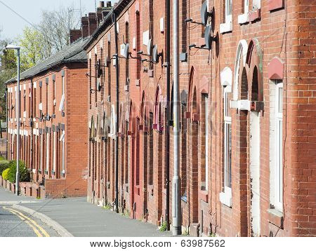 Red bricked houses, Oldham