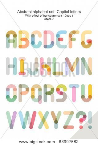 Abstract alphabet set - Capital letters ( 10eps ) style 1