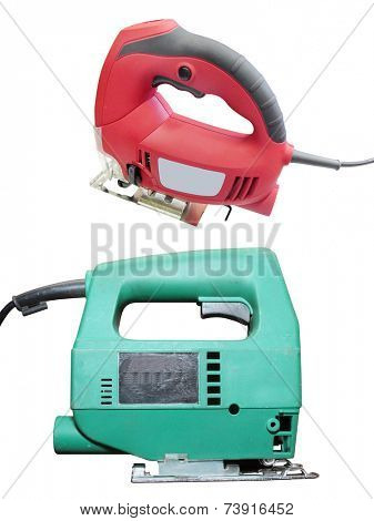fretsaw under the white background
