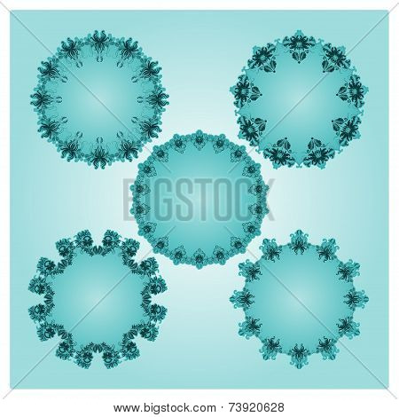 Vintage set of template frames and borders
