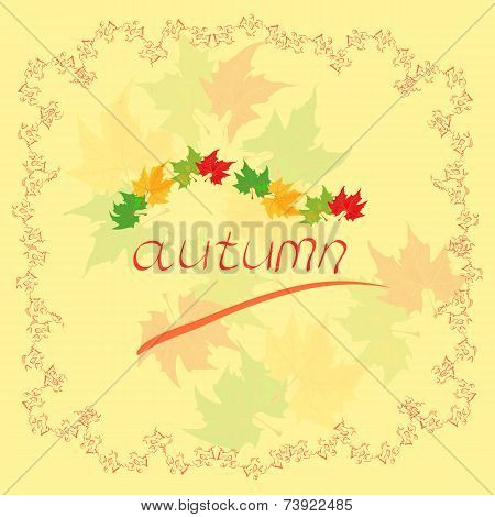 Vector Autumn abstract floral background