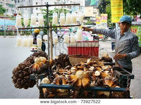 Vietnam Street Vendor Sell Nipa