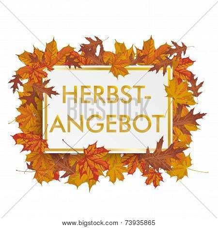 Golden Paper Board Autumn Foliage Herbstangebot